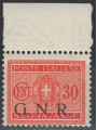 ITALIA RSI 1944 Varietà 30c Segnatasse GNR Brescia (soprast. spostata) MNH**