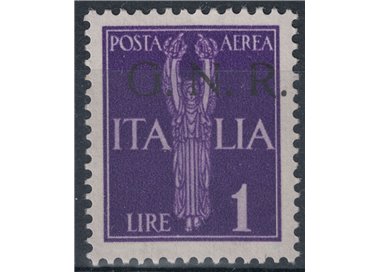 ITALY RSI 1944 Variety £1 airmail (overprint moved) MNH**