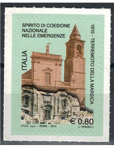 ITALIA 2015 Terremoto della Marsica MNH**