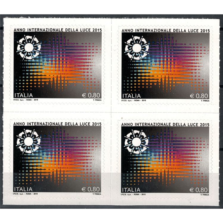 ITALY 2015 International Year of Light in block of four MNH**