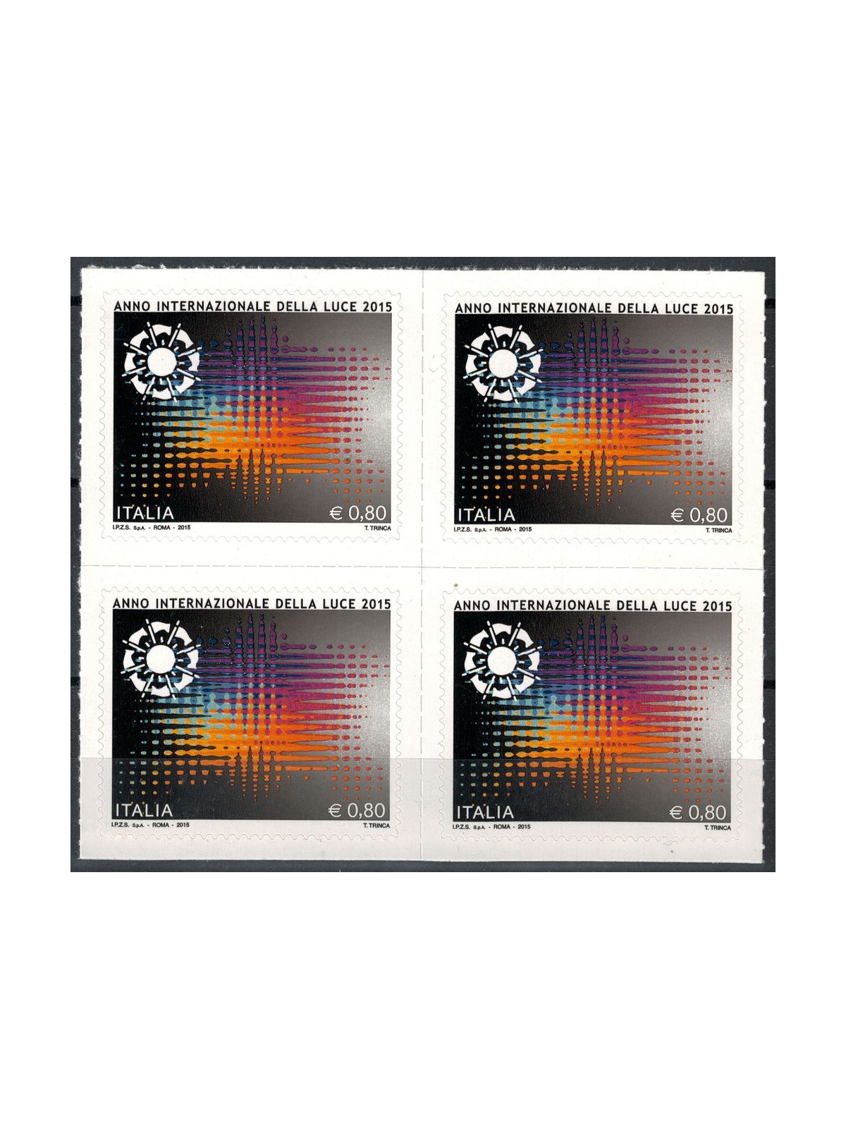 ITALY 2015 International Year of Light in block of four MNH**