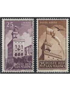 SAN MARINO 1945 Government Palace 2v MNH**