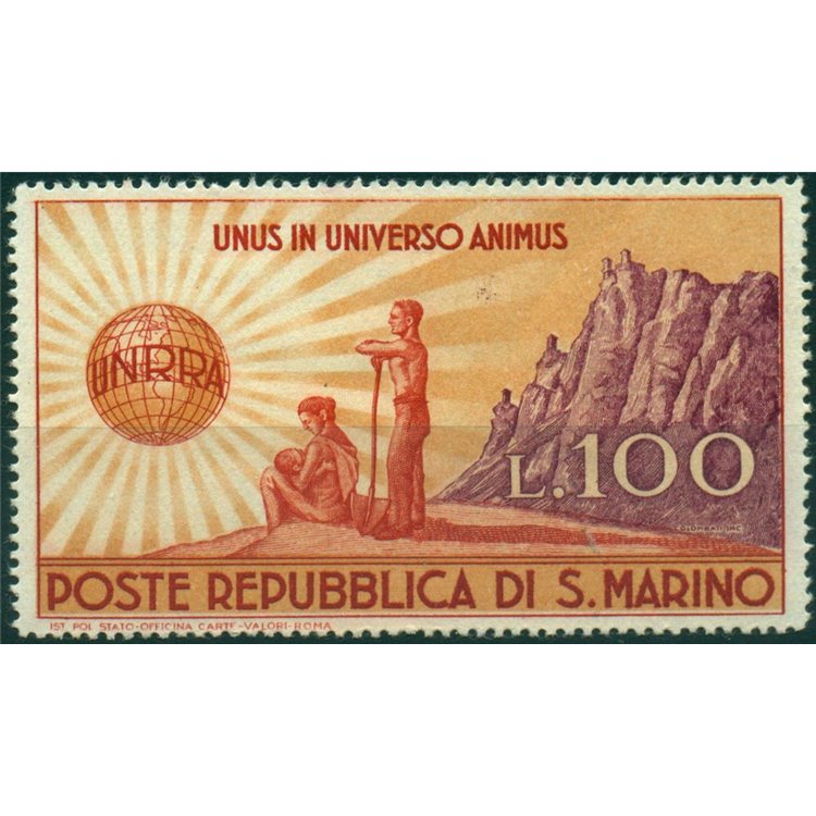 SAN MARINO 1946 Assistance to those damaged by war, UNRRA MNH**