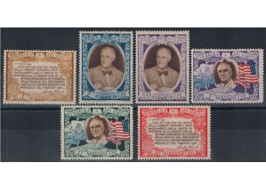SAN MARINO 1947 Roosevelt 6v MNH**