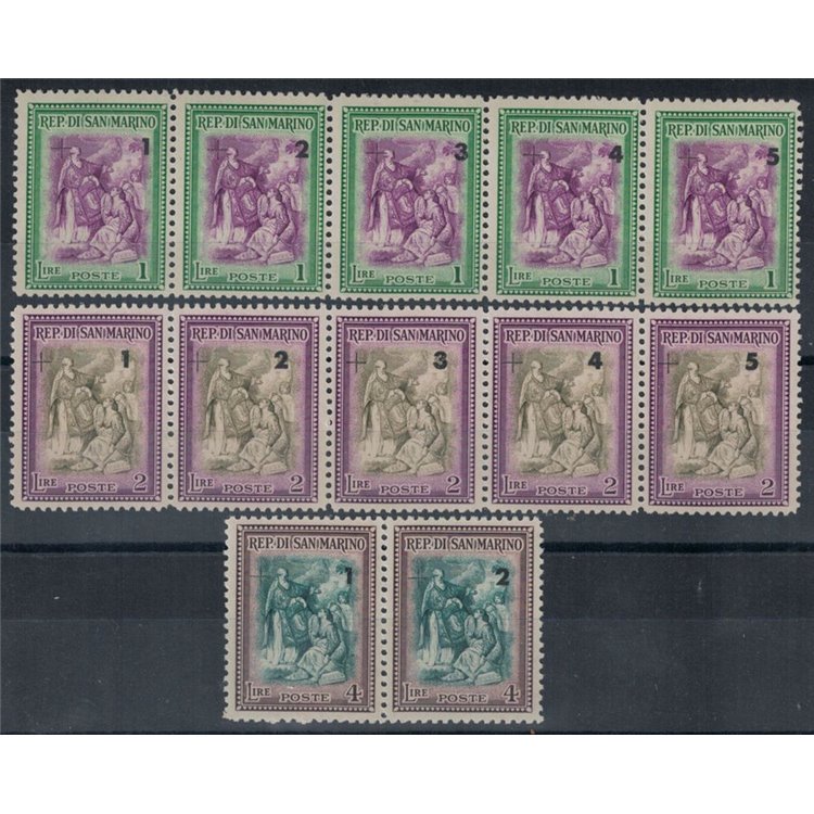 SAN MARINO 1947 Beneficenza 12v MNH**