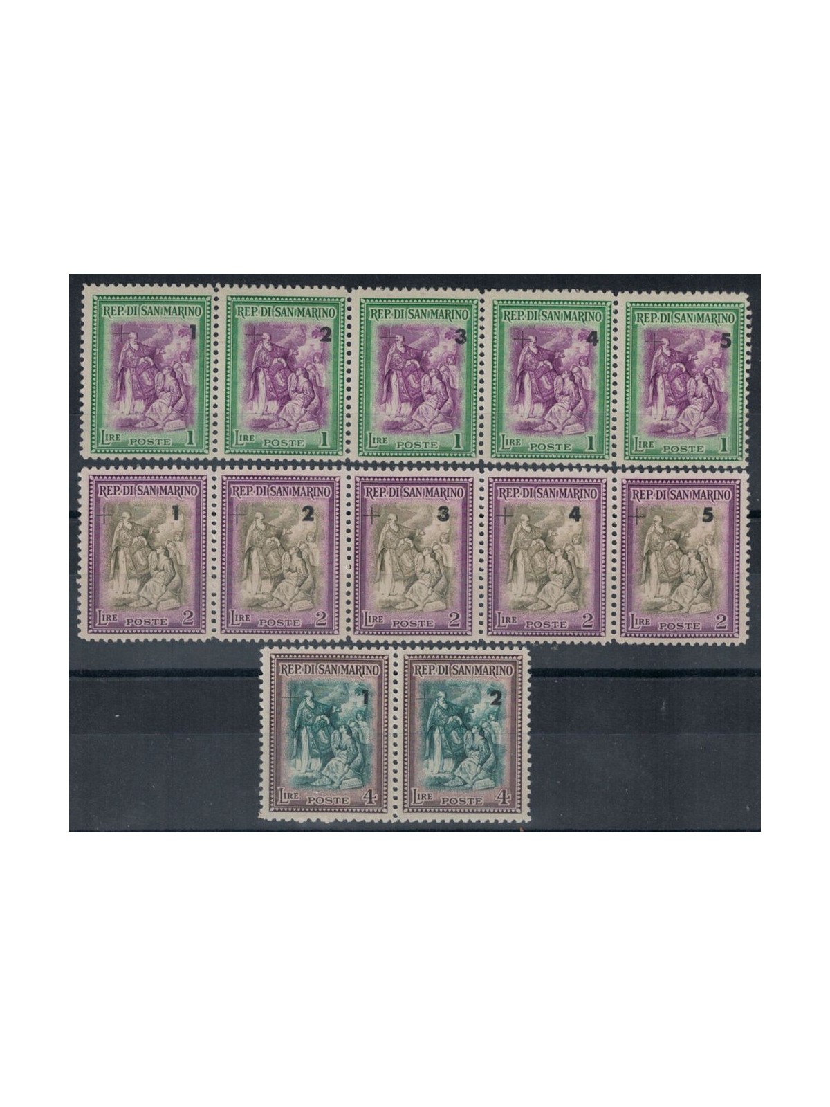 SAN MARINO 1947 Beneficenza 12v MNH**