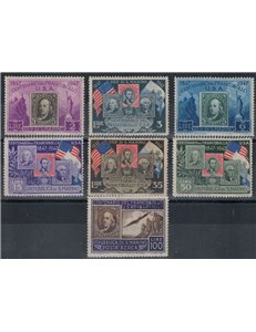 SAN MARINO 1947 Centenary US stamp 7v MNH**