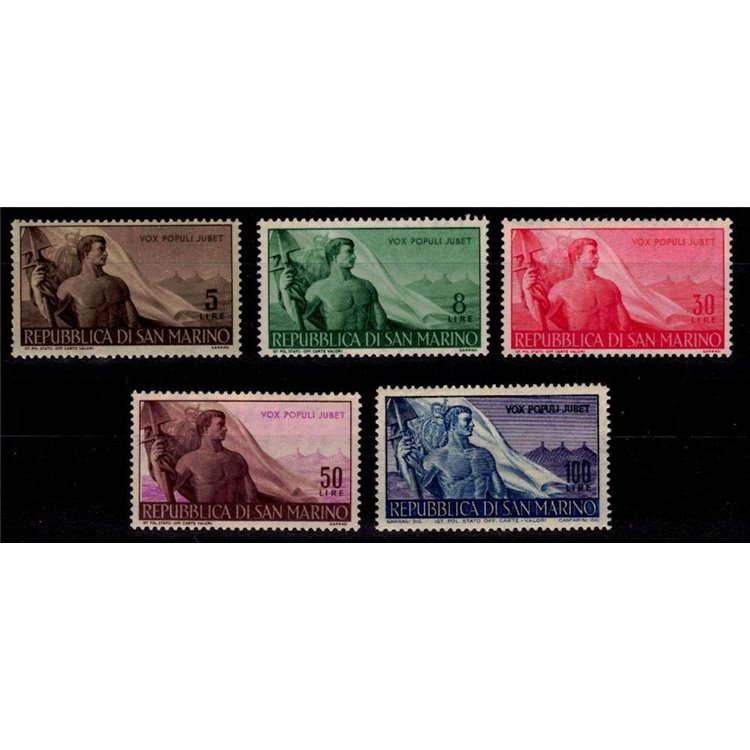 SAN MARINO 1948 Lavoro 5v MNH**