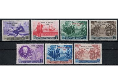 SAN MARINO 1952 Trieste Fair 7v MNH**