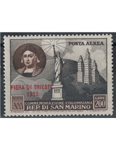 SAN MARINO 1952 Fiera di Trieste (posta aerea) MNH**