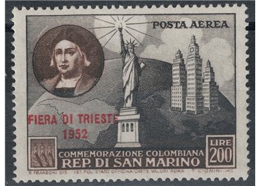 SAN MARINO 1952 Trieste Fair (airmail) MNH**