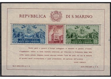 SAN MARINO 1945 Government Palace s/s MNH**