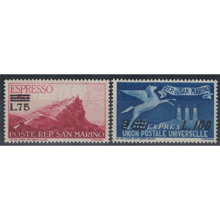SAN MARINO 1957 Express 2v MNH**