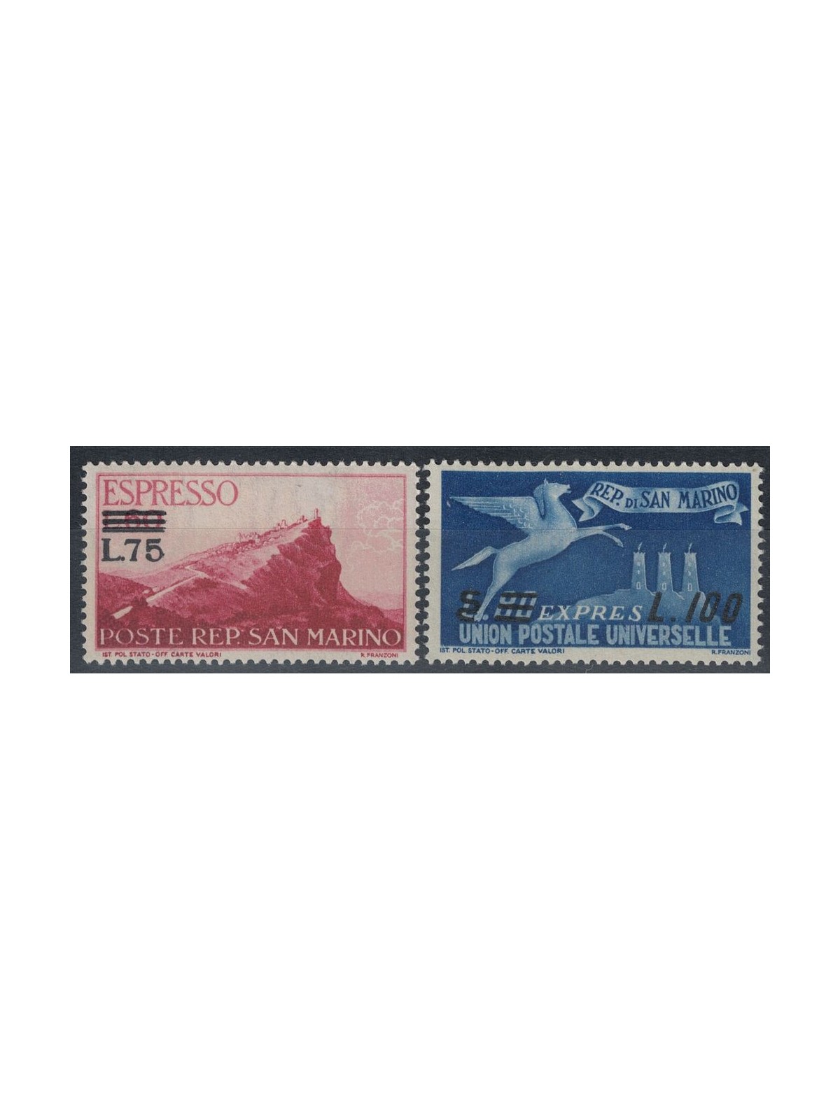SAN MARINO 1957 Express 2v MNH**