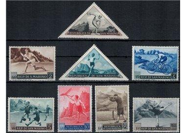 SAN MARINO 1953 Sport, 1st issue 8v MNH**