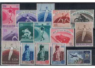 SAN MARINO 1954 Complete Year 15v MNH**