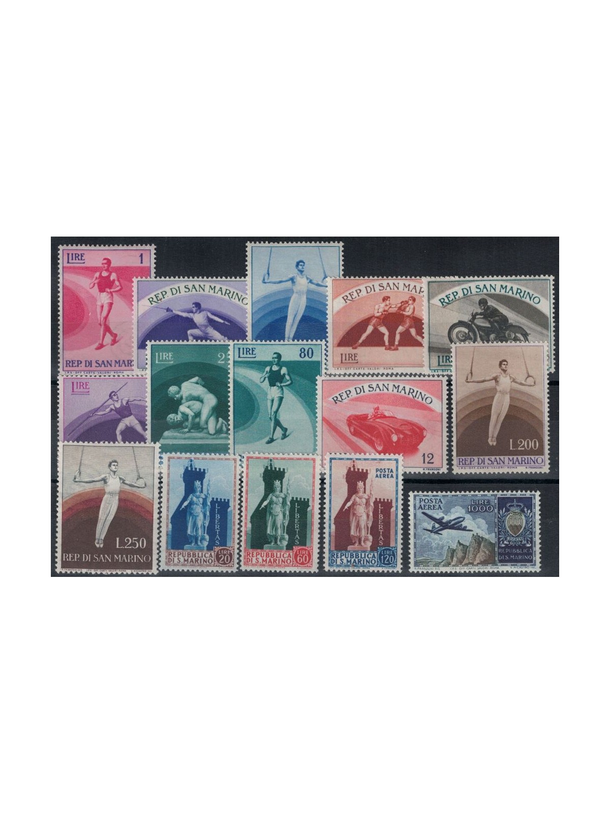 SAN MARINO 1954 Complete Year 15v MNH**
