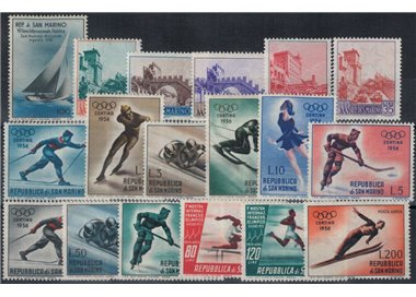 SAN MARINO 1955 Complete Year 18v MNH**