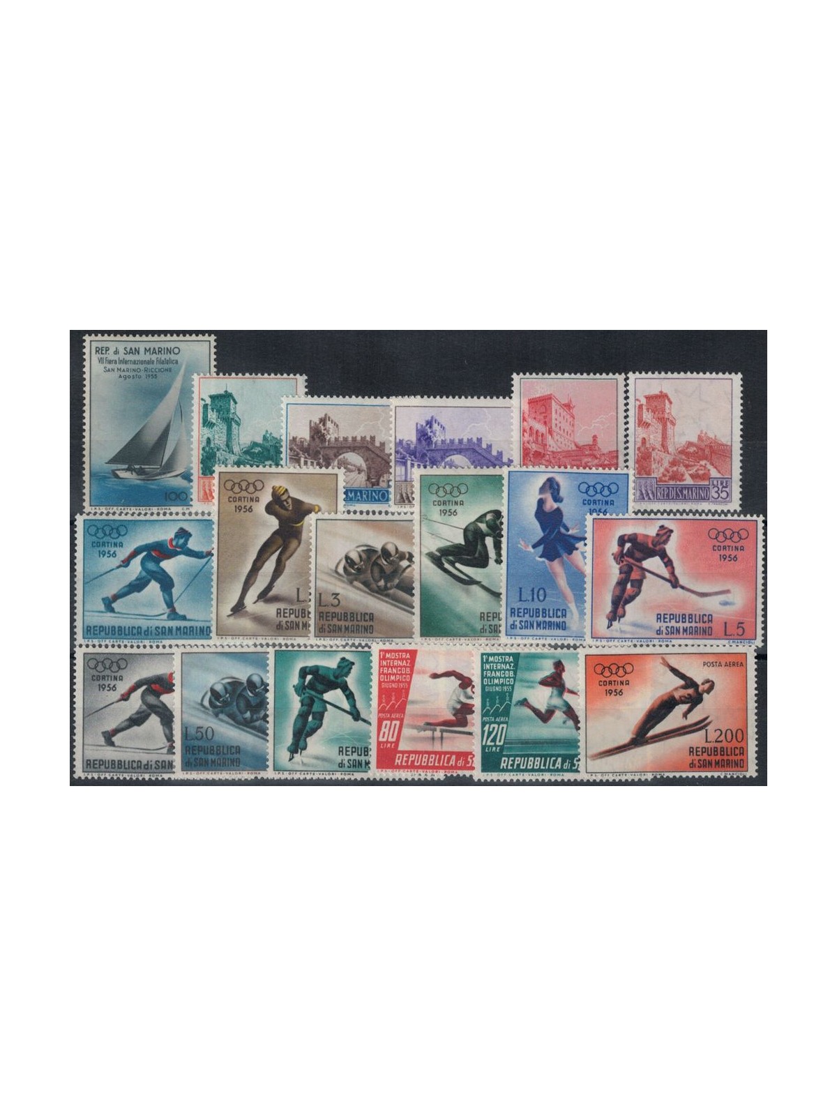 SAN MARINO 1955 Complete Year 18v MNH**