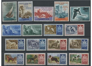 SAN MARINO 1956 Annata completa 17v MNH**