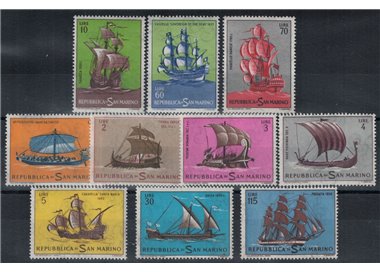 SAN MARINO 1963 Navi 10v MNH**