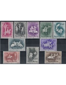 SAN MARINO 1963 Jousts and Tournaments 10v MNH**