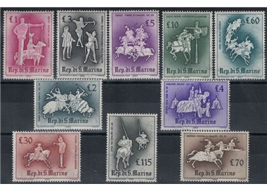 SAN MARINO 1963 Giostre e tornei 10v MNH**