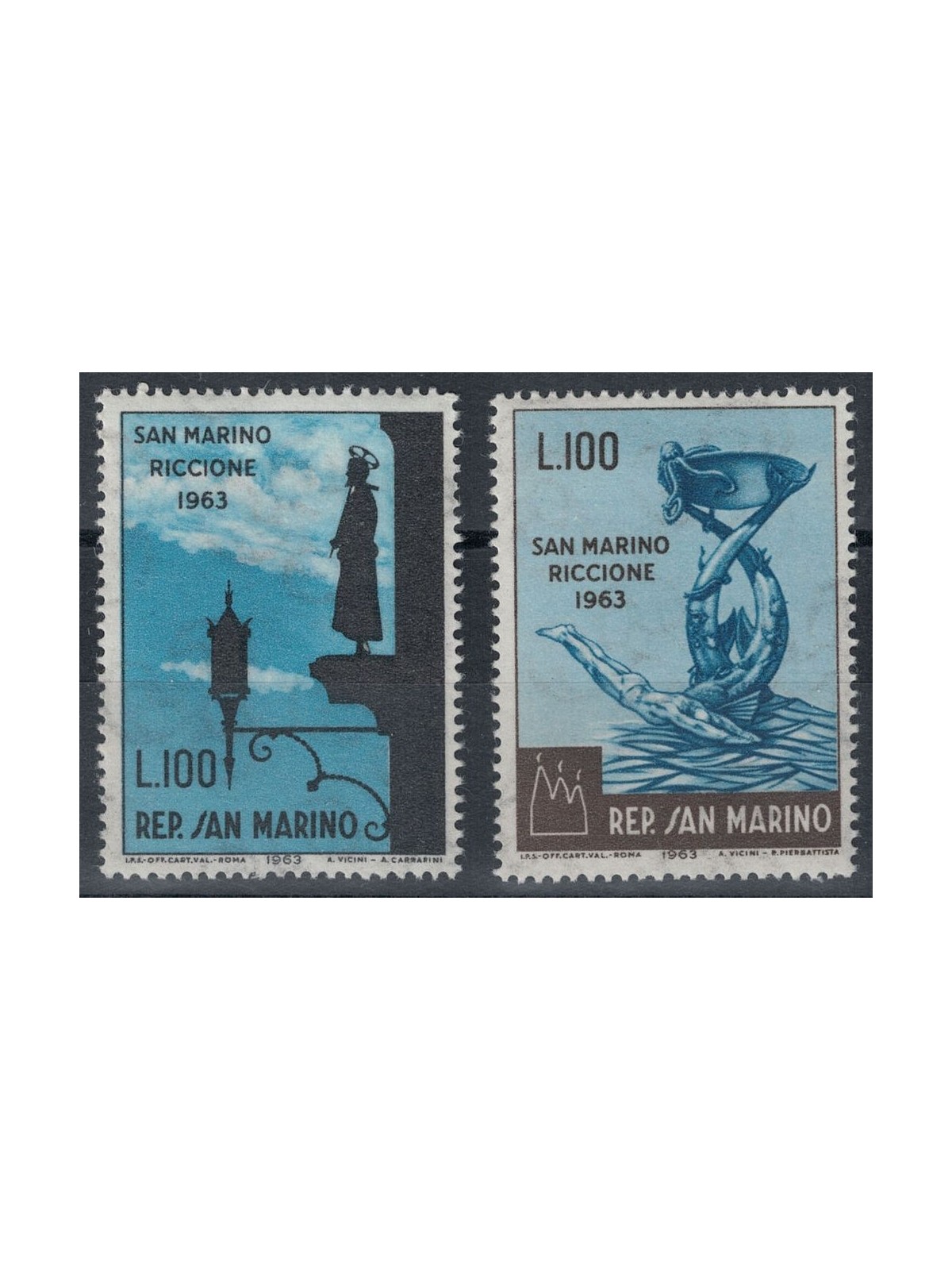 SAN MARINO 1963 Fiera internazionale filatelica 2v MNH**
