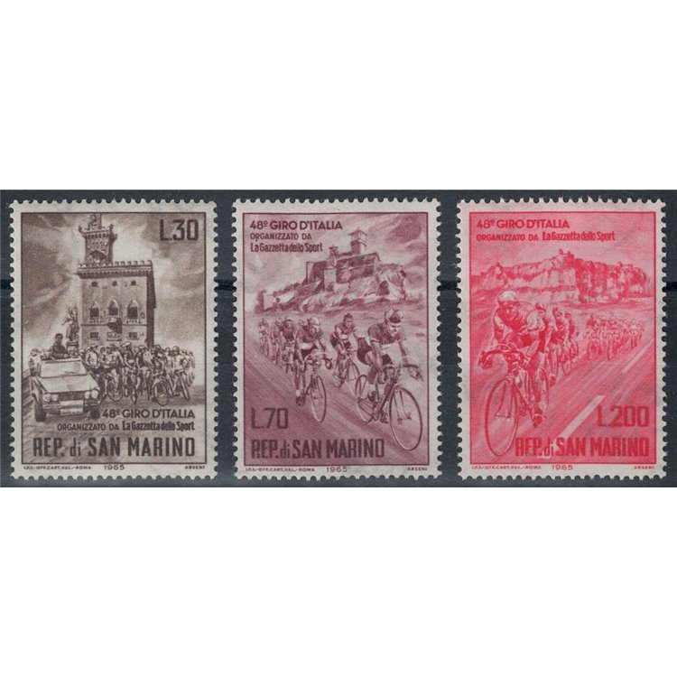 SAN MARINO 1965 Ciclismo, giro d'Italia 3v MNH**