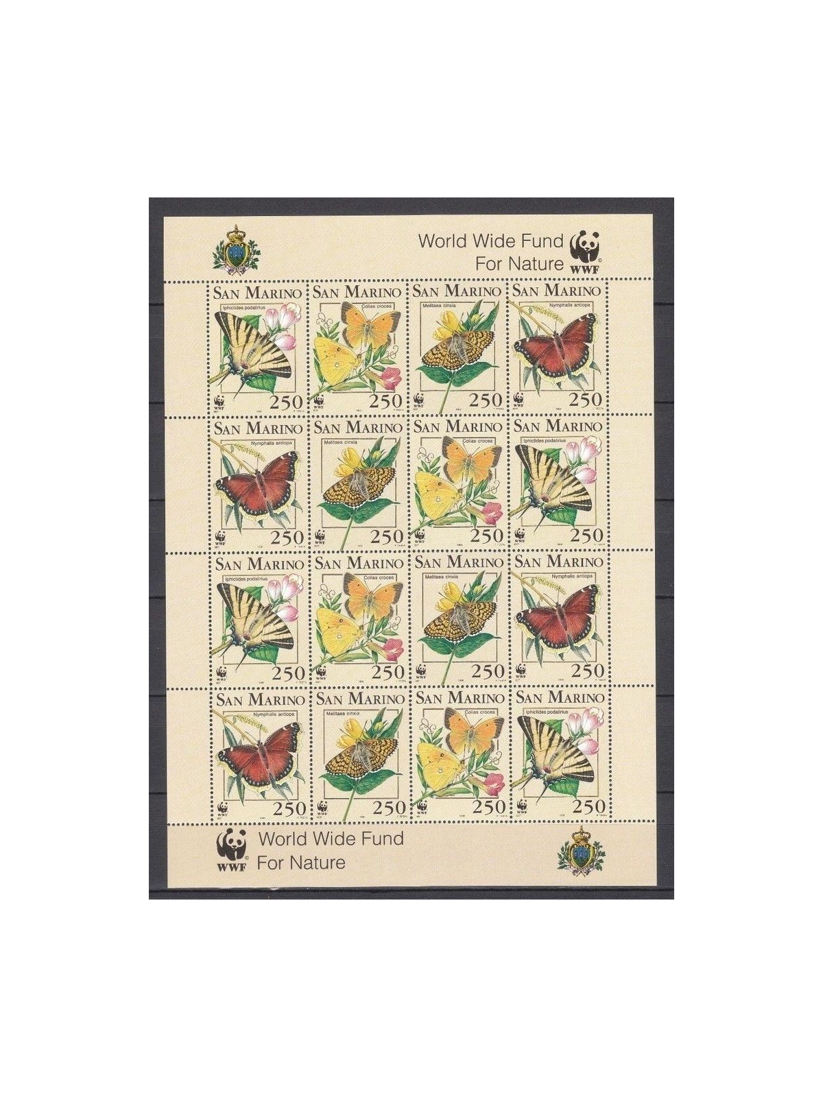SAN MARINO 1993 WWF, farfalle MF MNH**