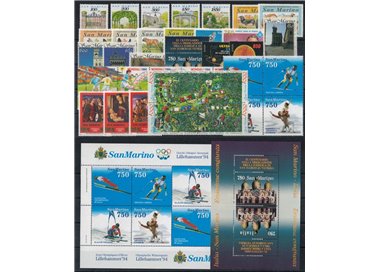 SAN MARINO 1994 Annata completa 36v + 2 BF MNH**