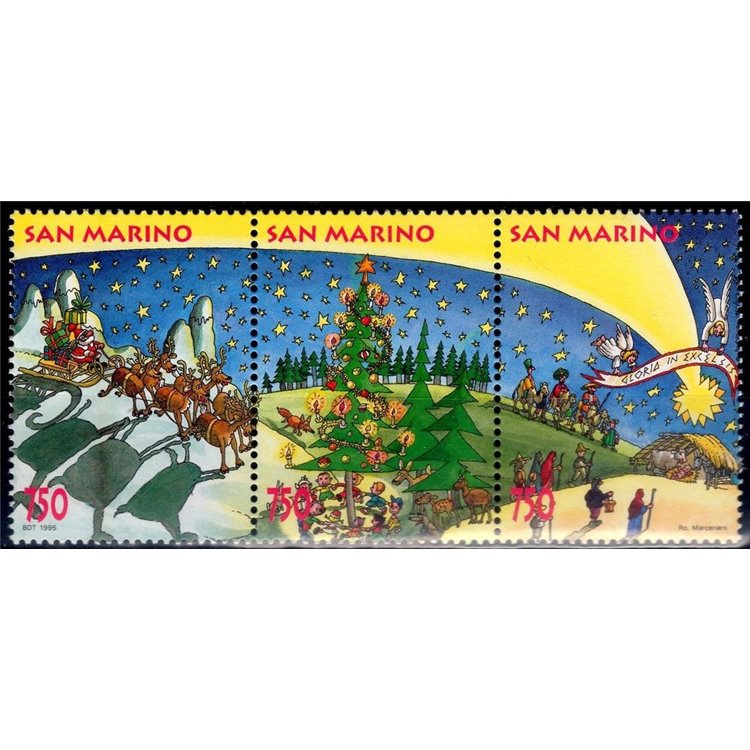 SAN MARINO 1995 Christmas 3v MNH**