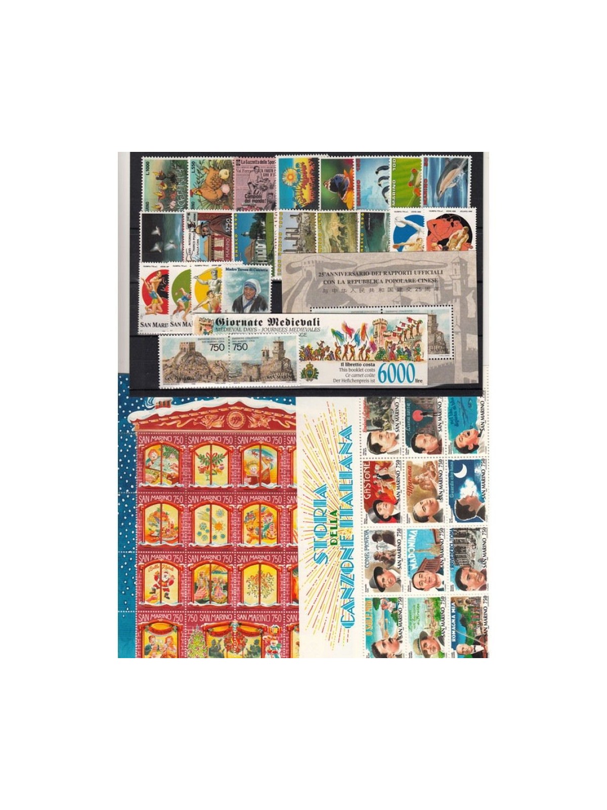 SAN MARINO 1996 Complete vintage 22v + 3 s/s + 1 booklet MNH**