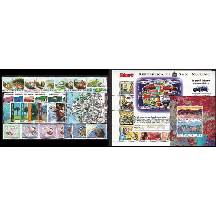 SAN MARINO 1997 Complete Year 36v + 3 s/s MNH**