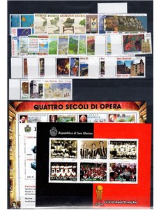 SAN MARINO 1999 Complete Year 31v + 3 s/s MNH**