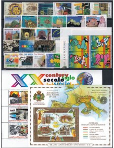 SAN MARINO 2000 Complete Year 27v + 2 s/s MNH**