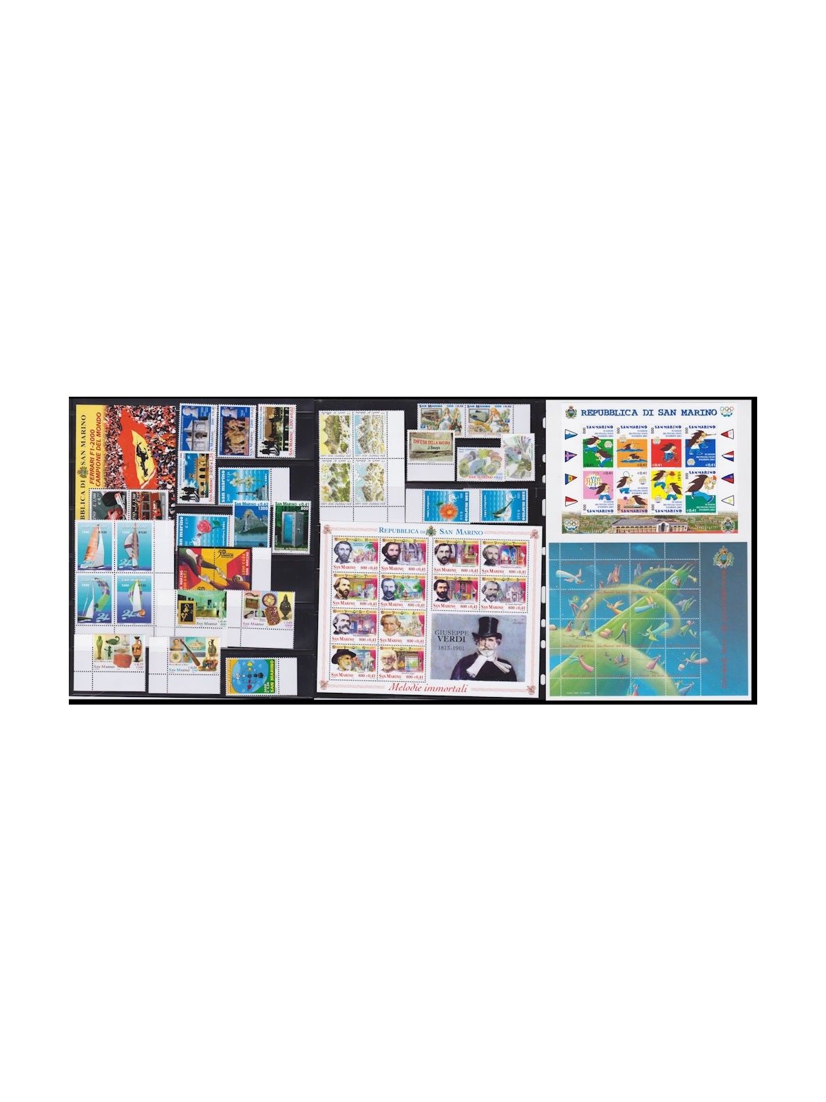 SAN MARINO 2001 Annata completa 30v + 4 BF MNH**