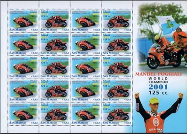 SAN MARINO 2002 Manuel Poggiali MF MNH**