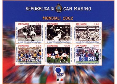 SAN MARINO 2002 Mondiali di calcio BF MNH**