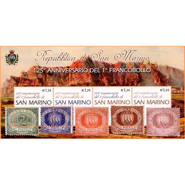 SAN MARINO 2002 First stamp of San Marino s/s MNH**