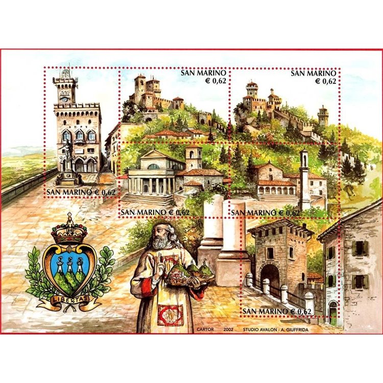 SAN MARINO 2002 Tourist series s/s MNH**