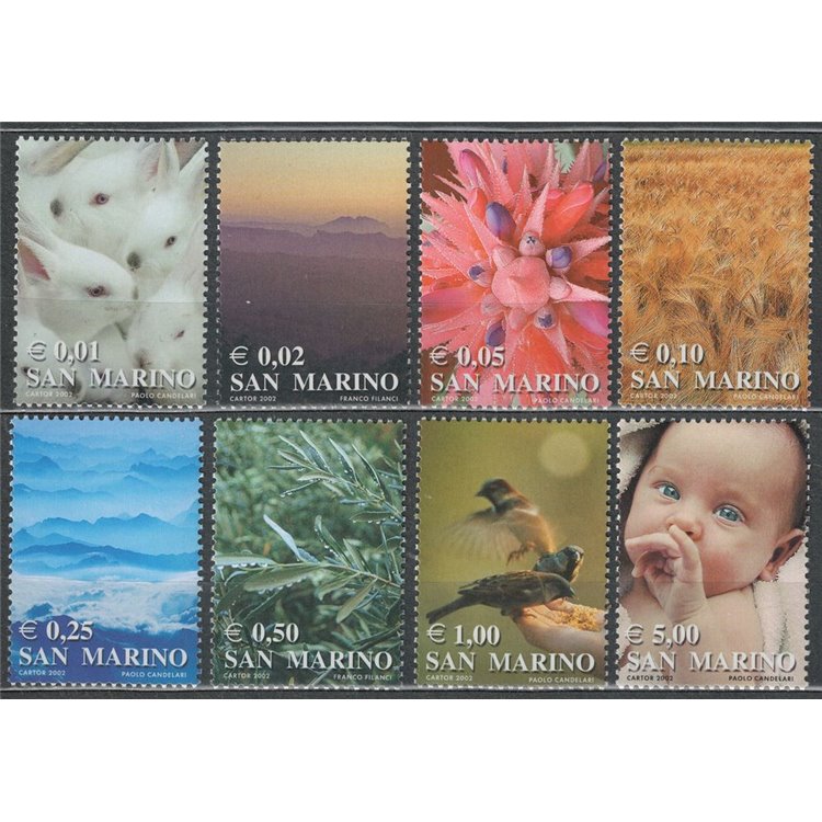 SAN MARINO 2002 The Colors of Life 8v MNH**
