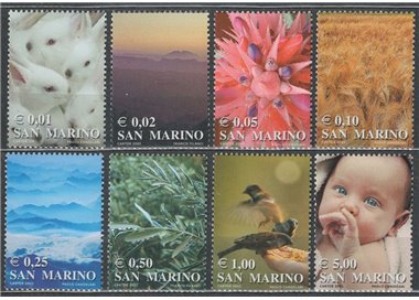 SAN MARINO 2002 The Colors of Life 8v MNH**