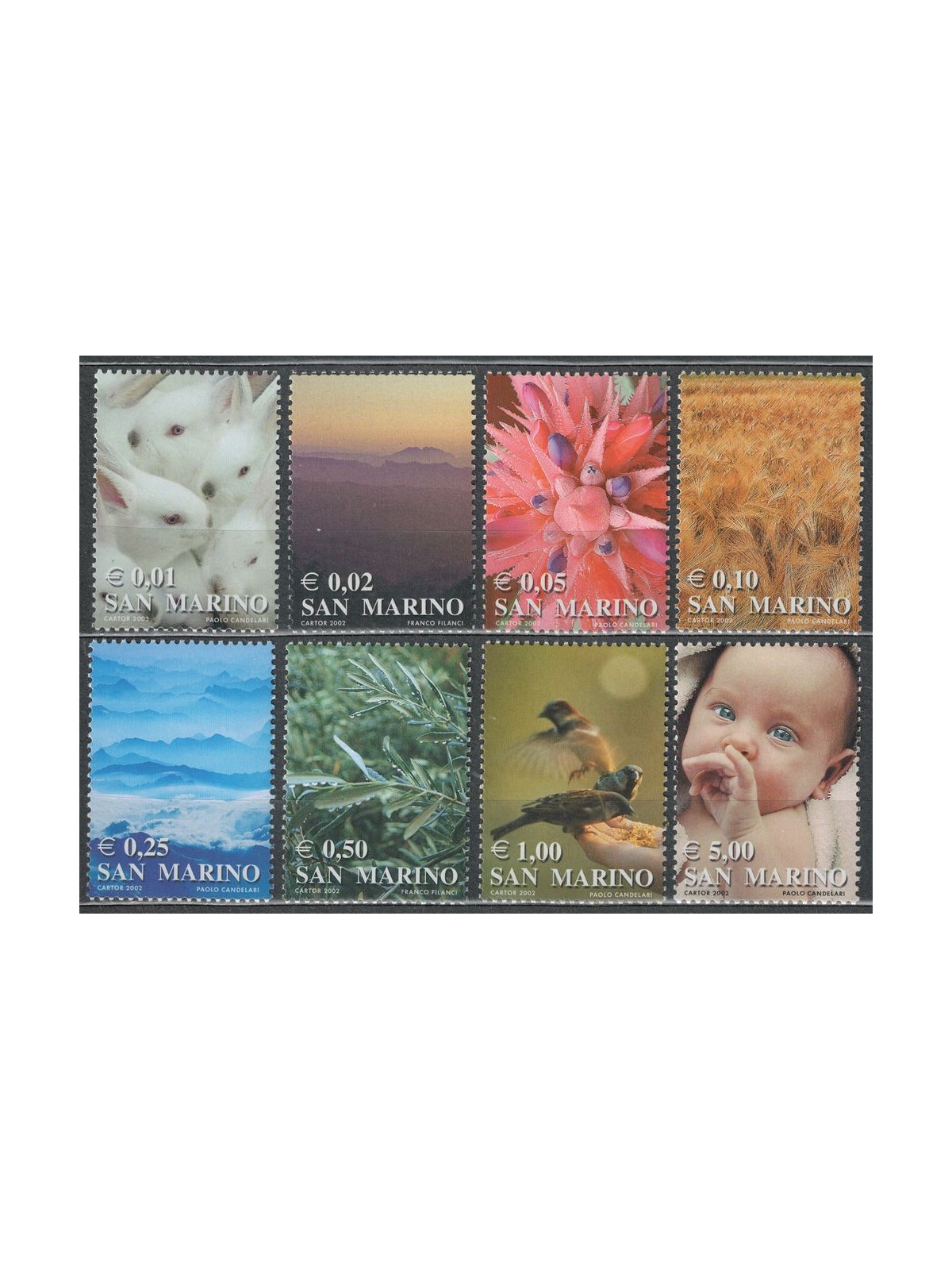 SAN MARINO 2002 I colori della vita 8v MNH**