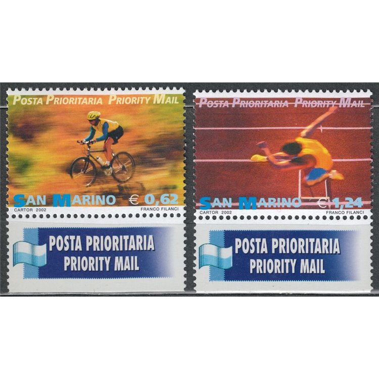 SAN MARINO 2002 Sport (Posta prioritaria) 2v MNH**