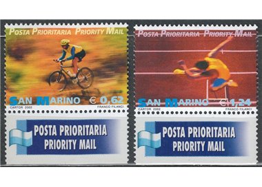 SAN MARINO 2002 Sport (Priority Mail) 2v MNH**
