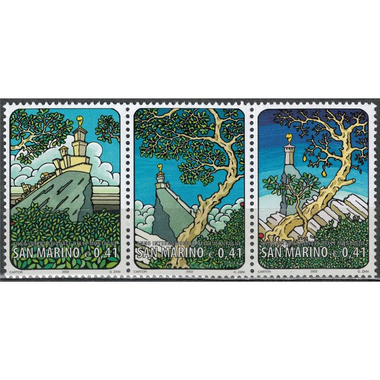 SAN MARINO 2002 International Year of Mountains 3v MNH**