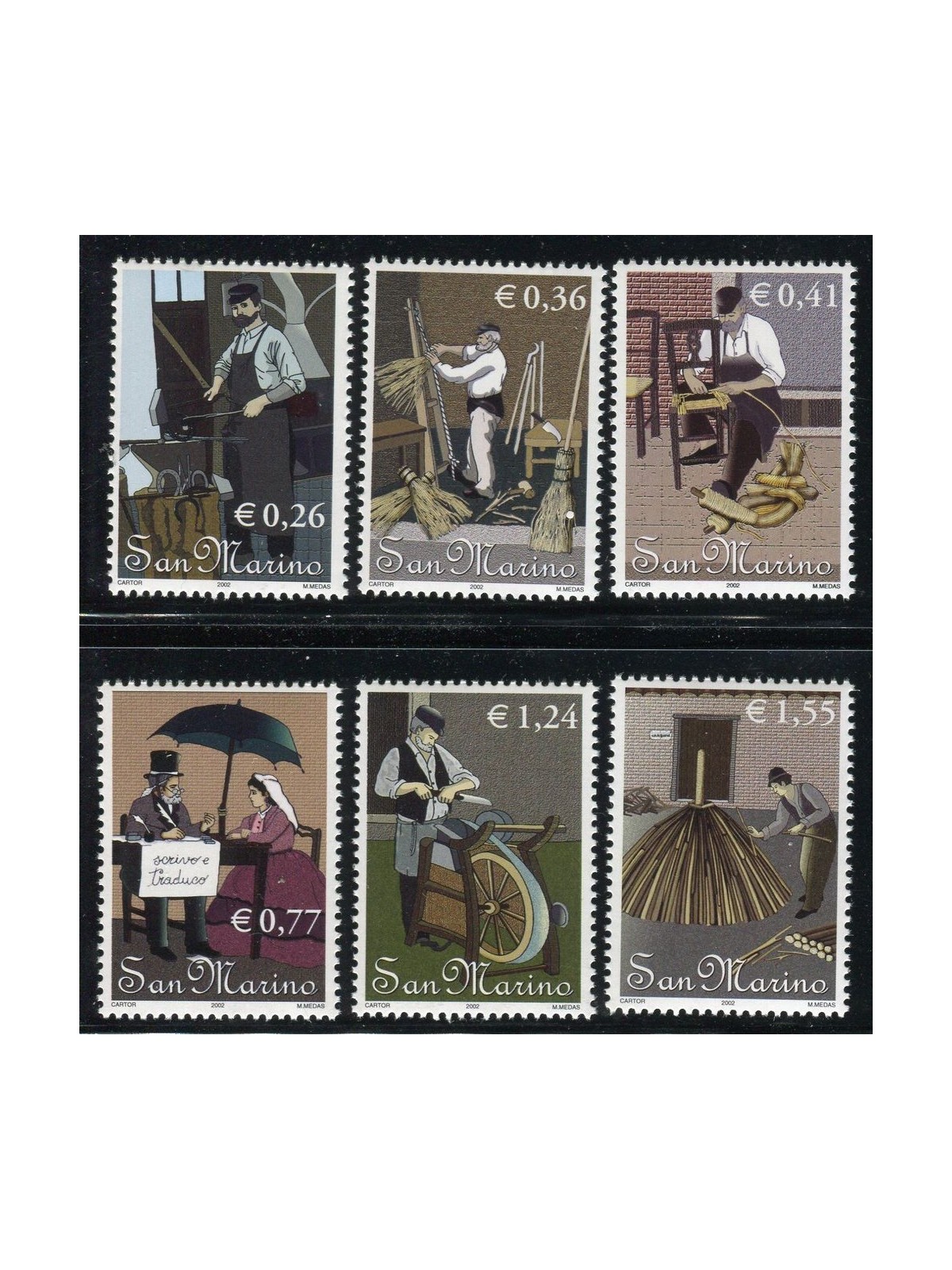 SAN MARINO 2002 Ancient crafts 6v MNH**