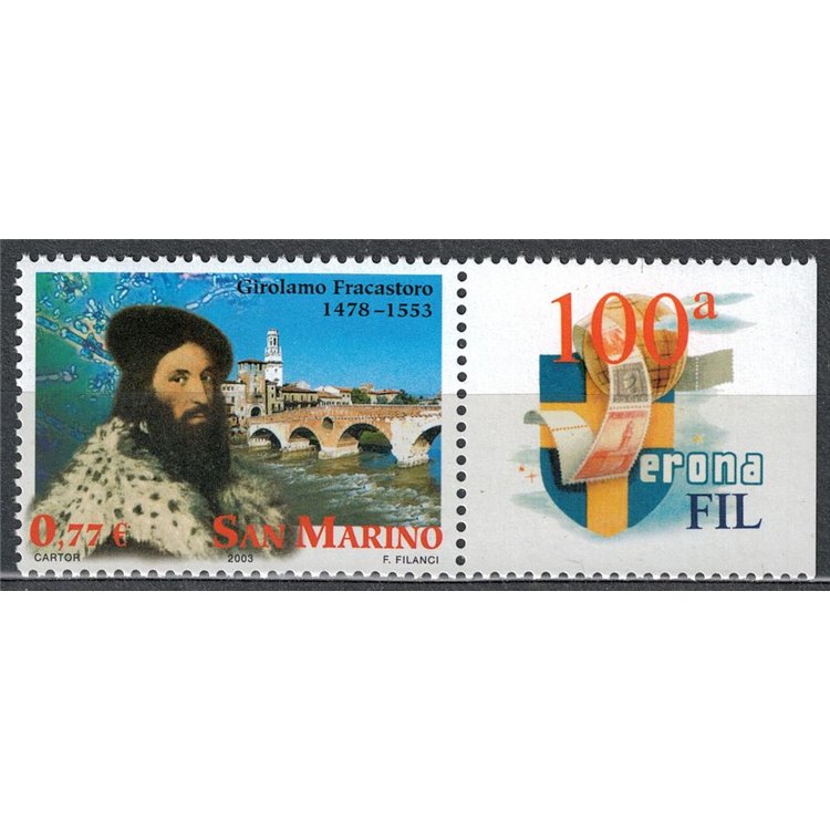 SAN MARINO 2003 Girolamo Fracastoro, Veronafil ca MNH**