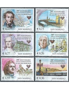 SAN MARINO 2003 Anniversario di San Pietroburgo 6v MNH**